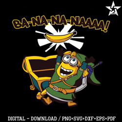 despicable me zelda funny banana svg graphic design files.