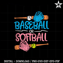 gender reveal party baseball or softball svg graphic designs