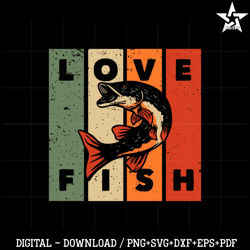 love fish with northern pike fish svg graphic designs files