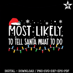 Most Likely To Tell Santa What To Do Svg 1