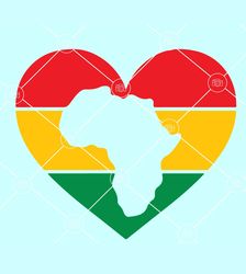africa map heart svg, africa love svg, black history month svg, african american svg