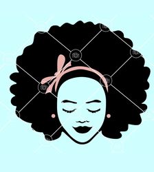 African American Afro Woman SVG, Afro Woman Svg, Beautiful African American svg