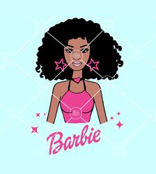 afro barbie svg, barbie afro hair svg, black barbie svg