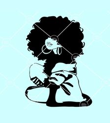 afro hair black woman svg, african american svg, black woman svg, black girl magic svg