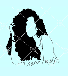 afro queen diva svg, afro diva svg, woman afro hair svg