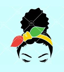 afro woman face juneteenth headband svg, afro woman svg, afro hair svg, juneteenth svg