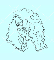 afro woman line art svg, afro woman sketch svg, afro woman abstract svg