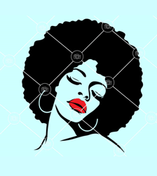 afro woman svg, juneteenth afro woman svg, afro silhouette afro woman svg