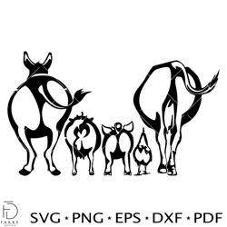 funny farm animal ass svg, animail farm svg, goat svg, pig