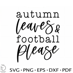 autumn leaves and football svg files silhouette diy craft