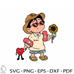 baby benito bad bunny cute sunflower best svg cutting digital files