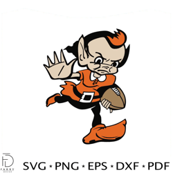 brownie the elf cleveland browns mascot svg