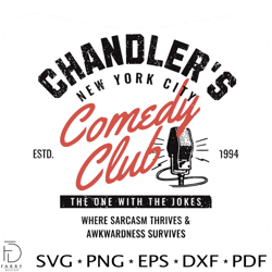 chandler friends new york city comedy club svg cricut files