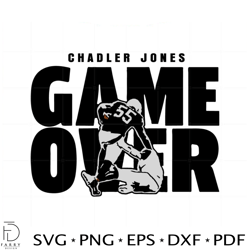 chandler jones game over svg for cricut sublimation files