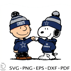 charlie brown and snoopy go cowboys svg