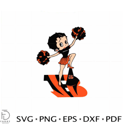 cheer betty boop cincinnati bengals svg nfl team graphic files