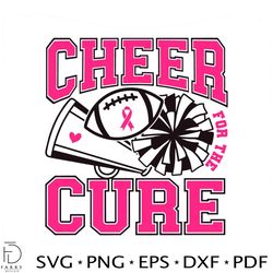 cheer for the cure breast cancer awareness svg cricut file