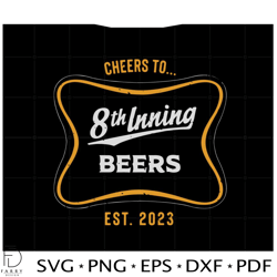 cheers to 8th inning beers milwaukee brewers baseball svg