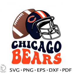 chicago bears football helmet svg digital download