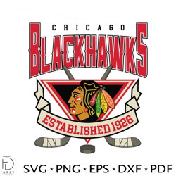 chicago blackhawks hockey 1926 svg