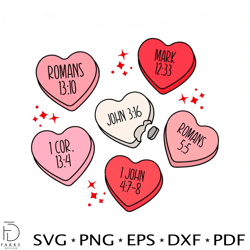 christian conversation heart valentines day svg