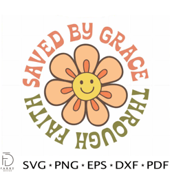 christian groovy bible smile flower svg for cricut sublimation files