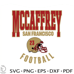 christian mccaffrey san francisco football svg 1