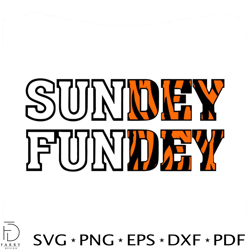 cincinnati bengal sundey funday football svg digital file