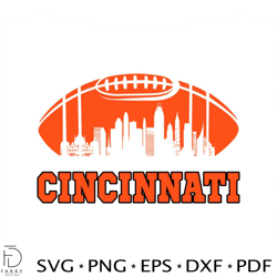 cincinnati bengals football skyline svg digital download