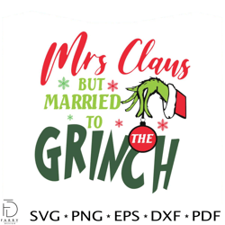 claus married to the grinch svg