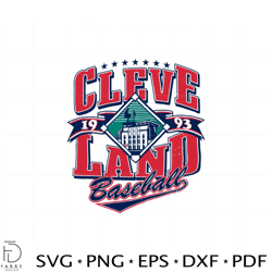 cleveland baseball 1993 retro vintage svg graphic designs files