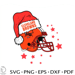 cleveland browns helmet santa hat svg