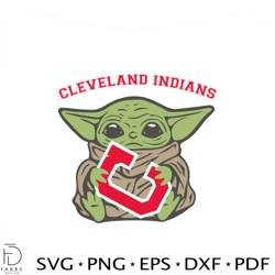 cleveland indians baby yoda sport svg graphic design file