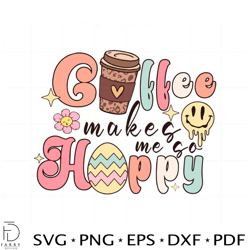 coffee makes me so hoppy funny easter coffee lover svg