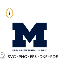 college football playoff michigan svg