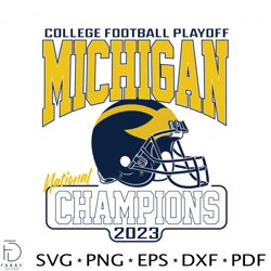 college football playoff michigan champions svg