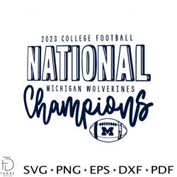 college football playoff national champions michigan svg