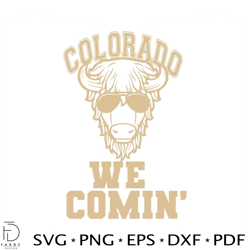 colorado we comin football game day svg file for cricut