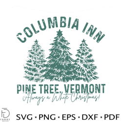 columbia inn pine tree vermont svg digital cutting file