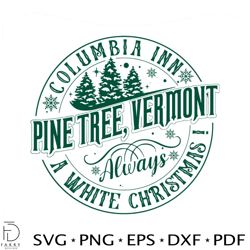 columbia inn pine tree vermont svg