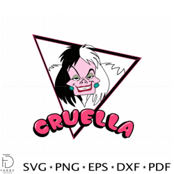 cruella de vil svg the hundred and one dalmatians cutting digital file