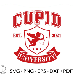 cupid university est 2024 valentines day svg