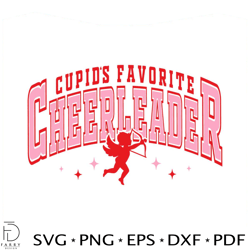 cupids favorite cheerleader svg