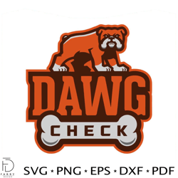 dawg check cleveland football svg
