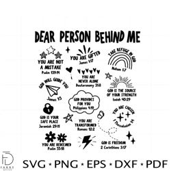 dear person behind me god forgives you even svg