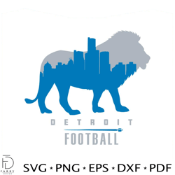 detroit football skyline svg digital download