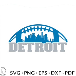 detroit football svg cricut digital download