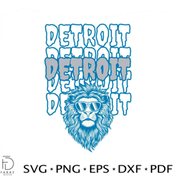 detroit lions chibi player football svg