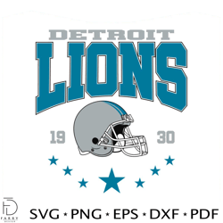 detroit lions football logo svg