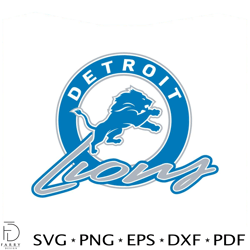 detroit lions football team logo svg digital cricut file